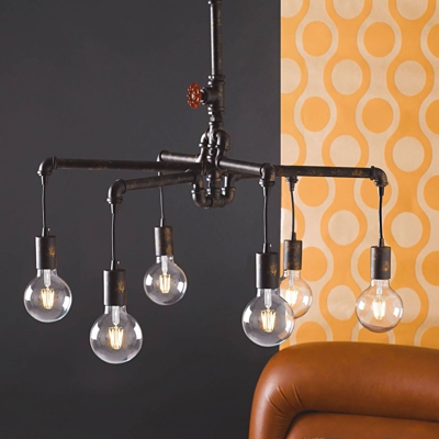 Lámpara de araña Amarcord (6 luces) | Óxido - FAN EUROPE