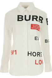 Burberry Camisa de Mujer, Blanco, Algodon, 2017, UK 6 - USA 4 - IT 38 UK 8 - USA 6 - IT 40 UK 10 - USA 8 - IT 42 en oferta