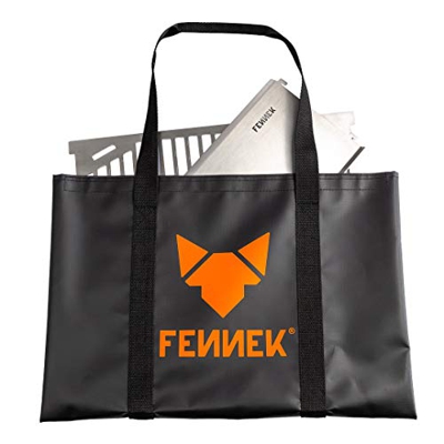FENNEK 2.0 | Parrilla de carbón para Barbacoa y Equipo al Aire Libre. Bolsa, Bandeja de Goteo, Placa de Hierro, Parrilla, FENNEK Bag