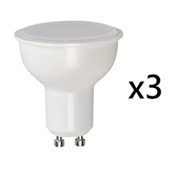 Bombilla LED GU10 5W 110º 400 lumenes 3000K, Luz cálida Blister 2+1 - GARZA precio