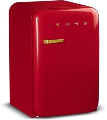 Frigorífico Retro Fridge 83.5 Gold Rojo