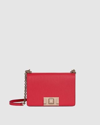 Furla - Bandolera Mini De Mujer Mimi De Piel En Fucsia Con Solapa