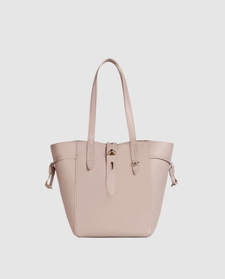 Furla - Tote Mediano Net De Piel En Nude Con Bolsillo Interior