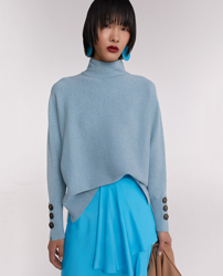 Sfera - Jersey De Mujer Con Cuello Alto Y Botones, precio y características  - Shoptize