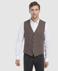 Florentino - Chaleco De Vestir De Hombre Marrón características