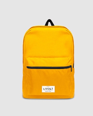 Livolt - Mochila Unisex En Amarillo Con Cierre De Cremallera