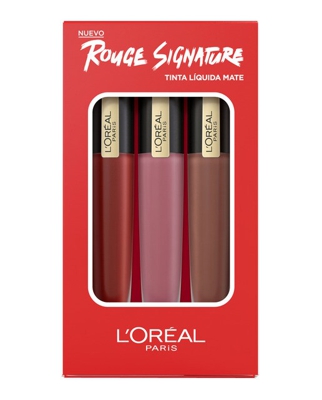 L'Oréal Paris - Kit De Tres Pintalabios Rouge Signature De