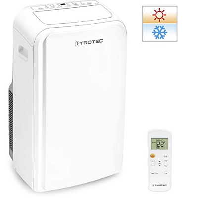 TROTEC - Climatizador local PAC 3500 SH portátil 3,5 kW aire acondicionado 4 en 1 para refrigeración climatización y calefacción 2,9 kW [eficiencia en