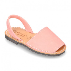 Menorquina Tira En Piel Nobuck. 34 Rosa. en oferta
