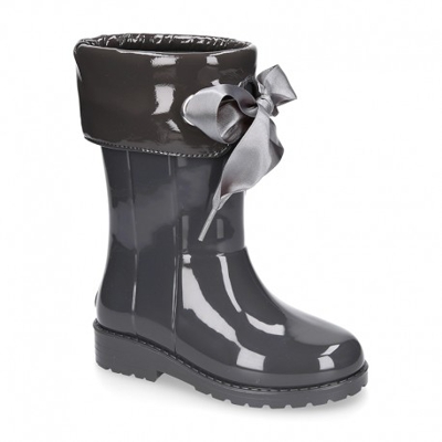 Bota Agua Lazo Charol. 23 Gris
