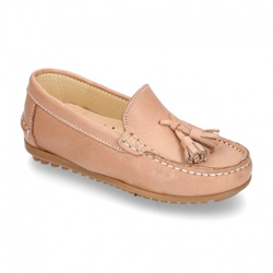 Mocasín Mayores Con Borlas En Piel Extra Suave En Colores Pasteles. 26 Camel en oferta