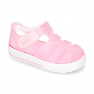 Cangrejera Con Velcro Tipo Tenis Para Playa Y Piscina. 28 Rosa