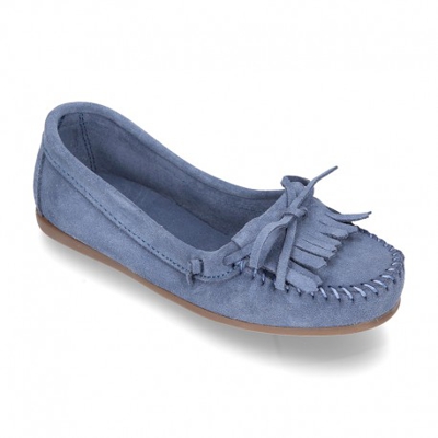 Mocasín Lazos Niña Tipo Indio En Piel Serraje. 28 Jeans