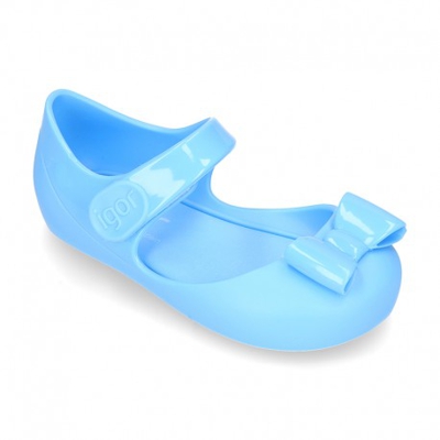 Cangrejera Tipo Bailarina Con Lazo Para Playa Y Piscina. 26 Celeste