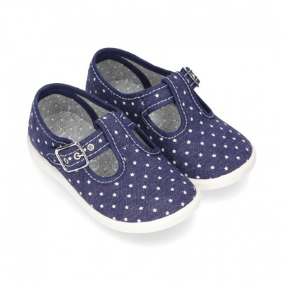 Nuevo Pepito Con Hebilla En Lona Con Estrellas. 19 Jeans