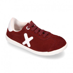 Nueva Zapatilla Moda Con Cordones En Piel Serraje. 37 Granate características