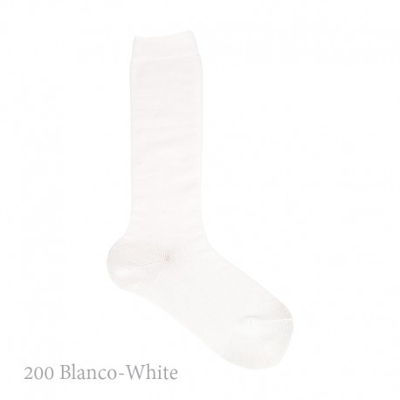 Calcetín Alto Básico Liso Condor. 200-blanco 4