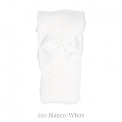 Leotardo Perlé Calados Con Lazo Condor. 200-blanco 2 en oferta