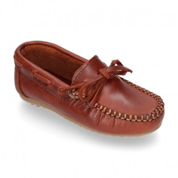 Mocasín Lazos Mayores En Piel Trabajada. 45 Cuero. precio