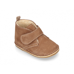 Botita Safari Bebé Con Velcro Y Borrego En Piel Serraje. 16 Visón precio