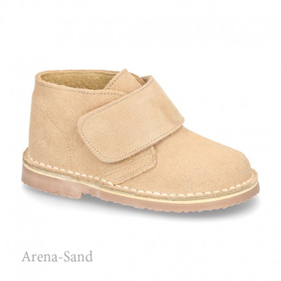 Bota Safari O Pisacacas Con Velcro En Piel Serraje. 32 Arena