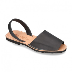 Menorquina Con Tira En Piel Para Niños Mayores Y Papás. 45 Negro precio