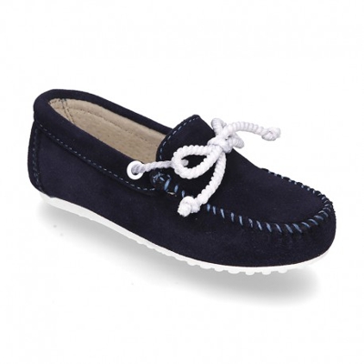 Mocasín Tipo Náutico En Piel Serraje. 45 Jeans