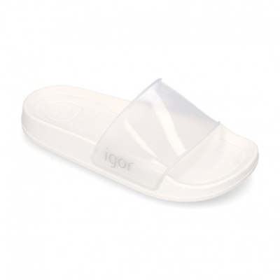 Nueva Cangrejera Tipo Zueco En Colores Transparentes Para Playa Y Piscina. 37 Blanco