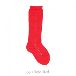 Calcetín Alto Perlé Calado Lateral Condor. 550-rojo 0 precio