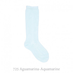 Calcetín Alto Perlé Calado Lateral Condor. 725-aguamarina 3 características