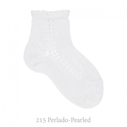 Calcetín Corto Perlé Calado Lateral Condor. 000 215-perlado en oferta