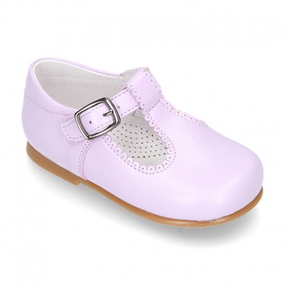Pepito Moda Ondas Con Hebilla En Piel Napa En Color Lila. 21 Lila