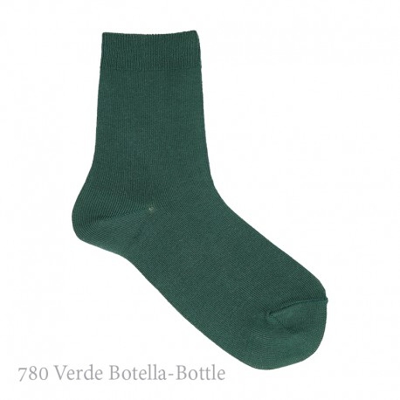 Calcetín Corto Básico Liso Condor. 780-verde Botella 10