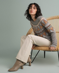 Tintoretto - Jersey De Mujer Jacquard Con Mohair en oferta