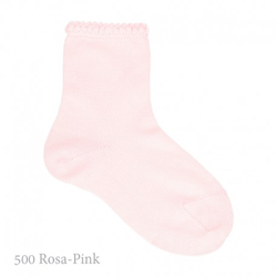 Calcetín Corto Con Puño Labrado Condor. 500-rosa 000 características