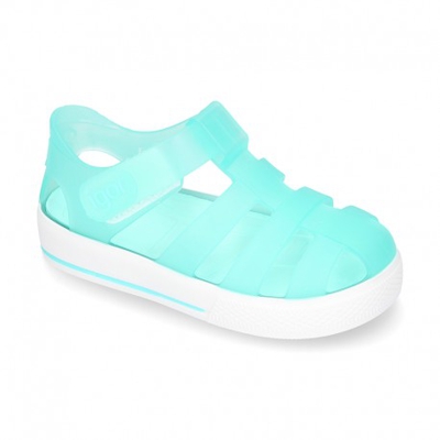 Cangrejera Con Velcro Tipo Tenis Para Playa Y Piscina. 28 Aguamarina
