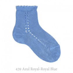 Calcetín Corto Perlé Calado Lateral Condor. 000 439-azul Royal precio