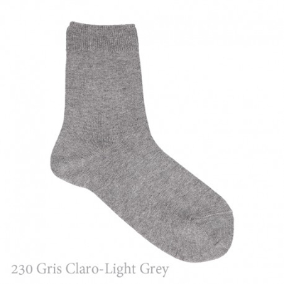 Calcetín Corto Básico Liso Condor. 230-gris Claro 6