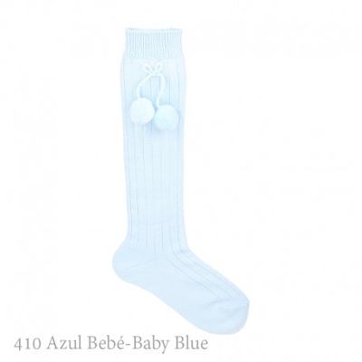 Calcetín Alto Canalé Borlas Condor. 410-azul Bebé 6