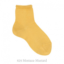Calcetín Corto Con Puño Labrado Primavera Condor. 2 629-mostaza precio