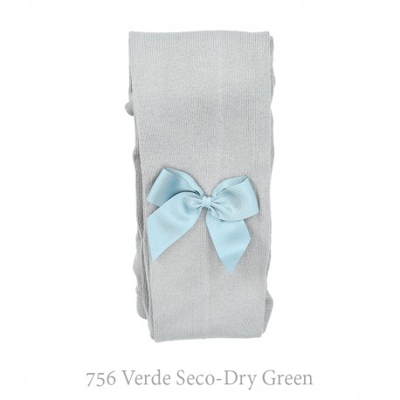 Leotardo Liso Con Lazo Condor. 756-verde Seco 4