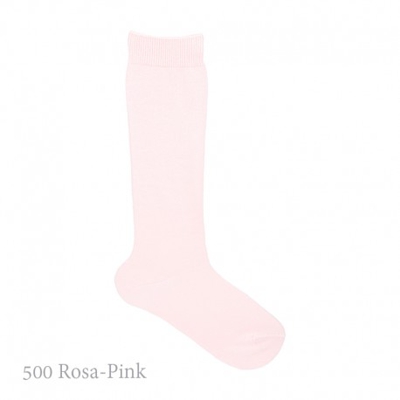 Calcetín Alto Básico Liso Condor. 500-rosa 2
