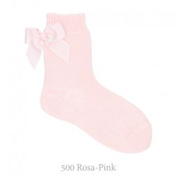 Calcetín Corto Punto Bobo Con Lazo Condor. 500-rosa 000 características