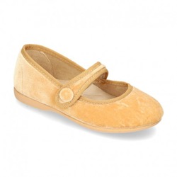 Mercedita Niña Con Velcro Botón En Terciopelo. 32 Beige precio