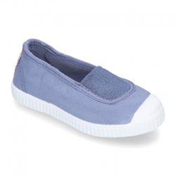 Bamba En Lona Con Elástico Central Y Puntera. 27 Azul Lavanda características