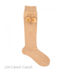 Calcetín Alto Canalé Borlas Condor. 326-camel 00 precio