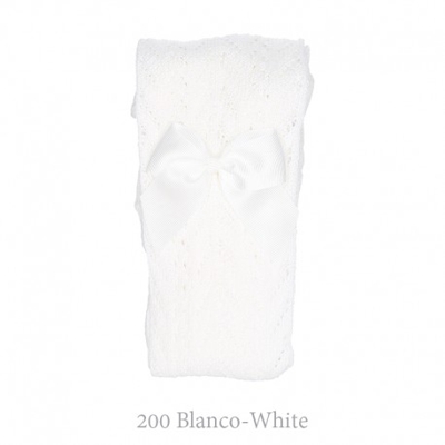 Leotardo Perlé Calados Con Lazo Condor. 200-blanco 00