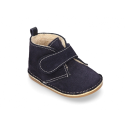 Botita Safari Bebé Con Velcro Y Borrego En Piel Serraje. 18 Marino en oferta