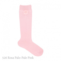 Calcetín Niña Alto Liso Con Pompon Pelo Condor. 526-rosa Palo 4 precio