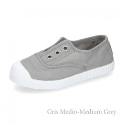 Bamba De Lona Con Elástico Y Puntera De Goma. 23 Gris en oferta